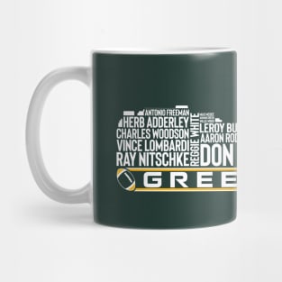 Green Bay Football Team All Time Legends, Green Bay Skyline Mug